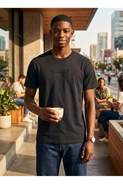Levi's Graphic Men's Black T-Shirt Pure Cotton