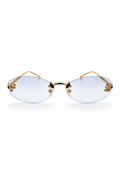 OEM Ochelari de Soare Premium fără Ramă, Lentile Albastre, Ramă Aurie Luxury,...