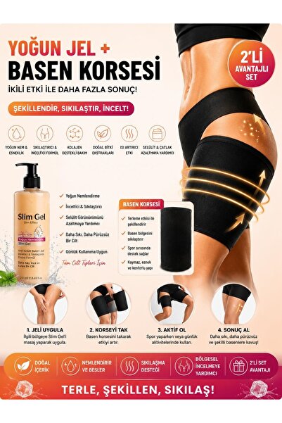 SLİM GEL Collagen İçerikli Yoğun Jel 250 ml ve Termal Basen Korsesi 2'li Set ...