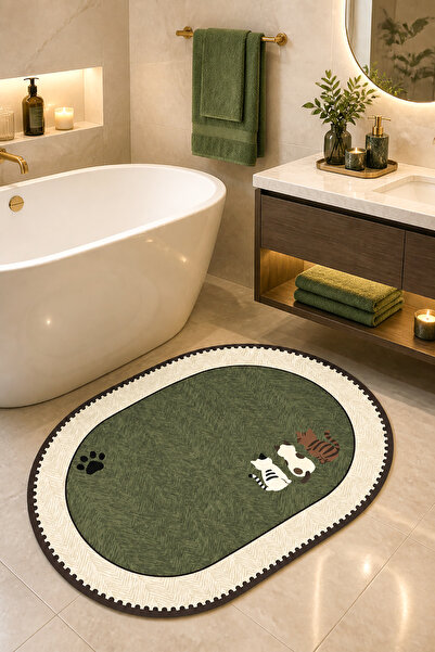 Decomia Home Digital Non-Slip Washable Colorful Modern Bath Mat Bathroom Rug Si