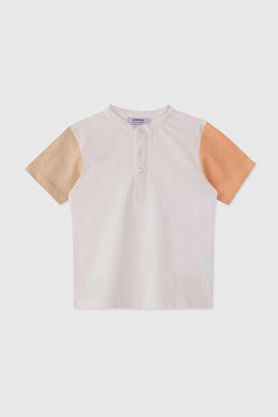 Panço Baby Boy Ecru T-Shirt