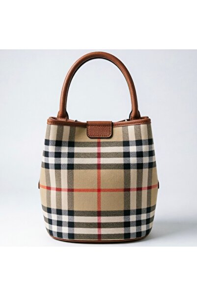 Bleco Classic Plaid Vertical Mini Bucket Bag Lightweight Crossbody Carry Bag