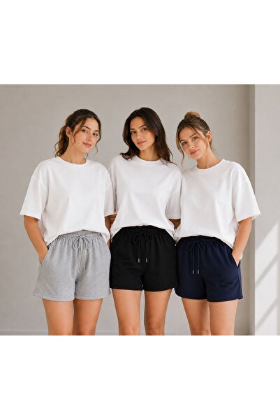 COLNY Shorts 3 Pieces Black Gray Comfortable Fit