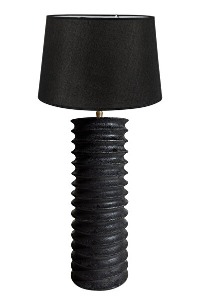ARlight Tli 6332 40Bk Επιτραπεζια Λαμπα Ξυλινη Μαυρη με Ραβδωσεισ & Αμπαζουρ ...