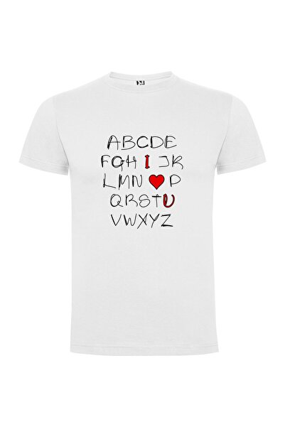 iLovePrints Love Lettering Alphabet Tshirt