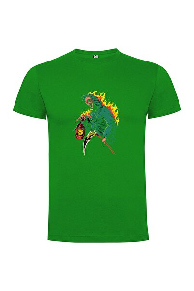 iLovePrints Fiery Grim Reaper Drawing Tshirt