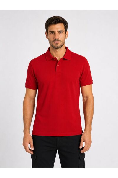 BAYRAKGİYİM POLO YAKA TİŞÖRT (ÜNİSEX) KIRMIZI