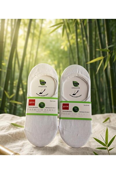 Şirin çorap Premium Bambu Dikişsiz Silikon Arkalı Babet Çorap