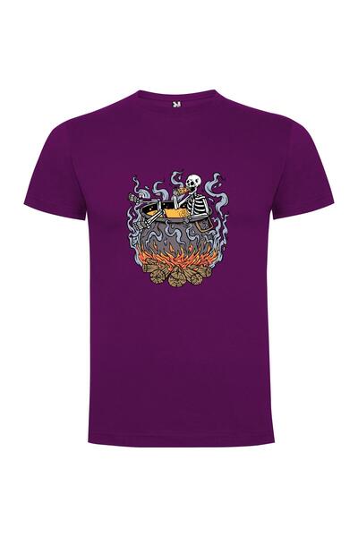 iLovePrints Fiery Skeleton Jazz Band Tshirt