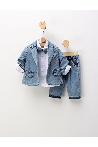MiniKids Costumas elegant Matei, cu albastru