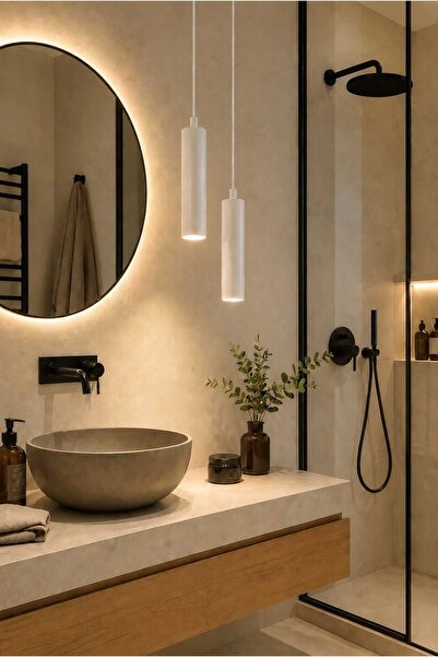 Sese Home Concept Dekoratif Metal Tavan Sarkıt Siyah Modern Avize 22 CM (Gün ...
