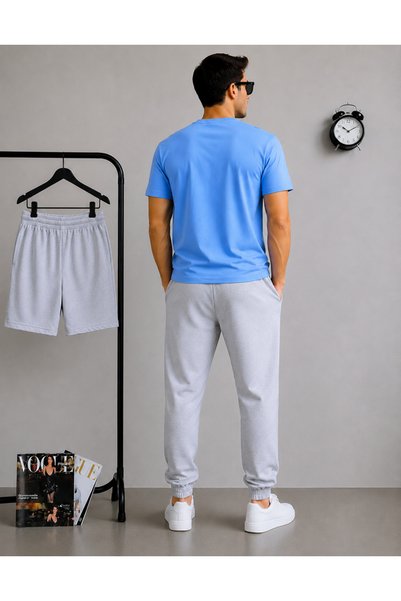 orwen life est. 2022 Unisex 3-Piece Combination Set Oversize T-Shirt + Sweatpants + Shorts Casual Sportswear Set