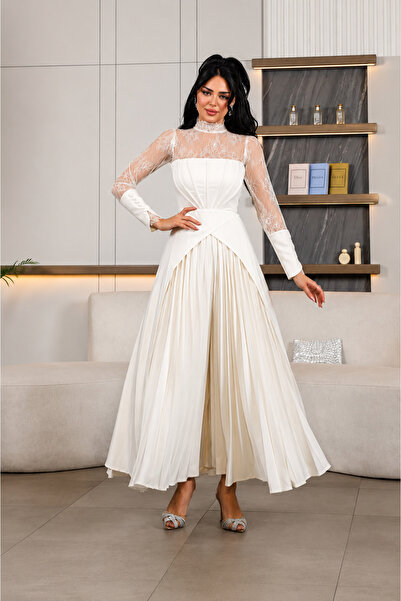 ELEEN EST Luxury Women's Jumpsuit Off White 🤍