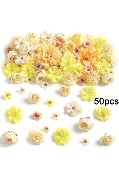Choice4 50Pcs 5 50Pcs Rose Artificial Flowers Heads Silk Fake Flowers for Hom...