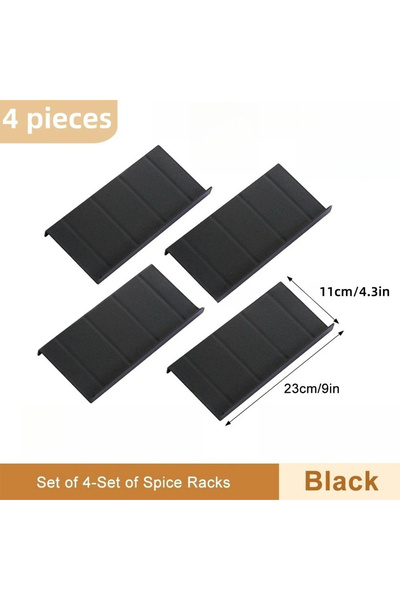 Choice1 4 pieces black rack 4 Layers Kitchen Drawer Organizer Adjustable Rack...