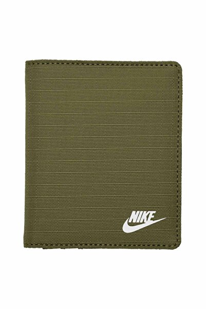 Nike Men's Khaki Fabric Sports Wallet with Card Holder Compact Design 11X9 cm