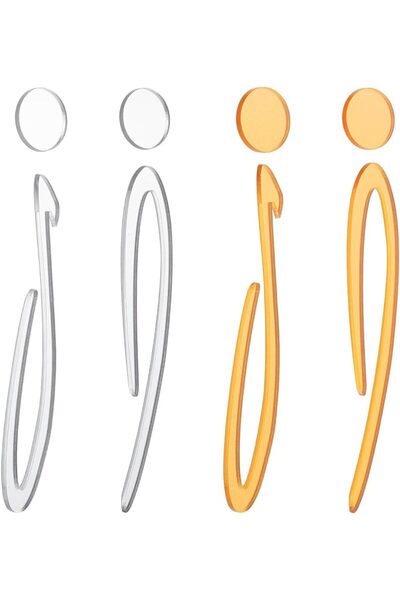 Slasa Restroom Identification Sign Men Women Gold Silver Set of 4 Pieces 30x1...