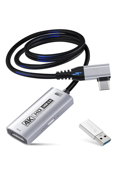 Guermok 4K HDMI Video Yakalama Kartı, USB 3.0 Capture Card, 100W PD Şarj Dest...