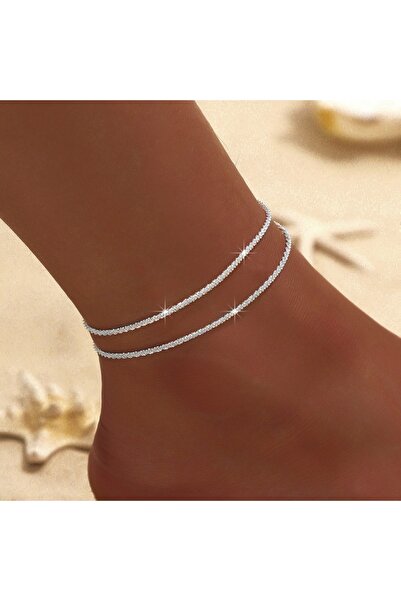 Choice4 Anklet-B Luxury Shimmering Anklet - Sparkly CZ Starry Foot Chain / Ne...