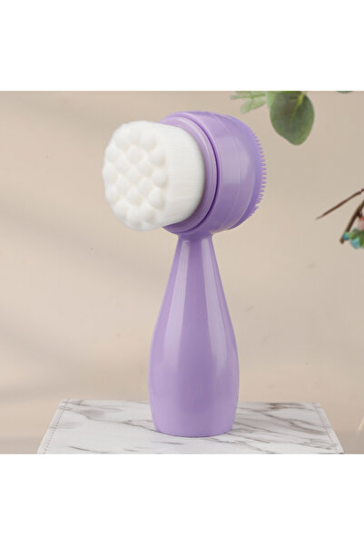 Choice purple 1 Polka Dot Soft Bristle Facial Cleansing Brush Deep Cleaning S...