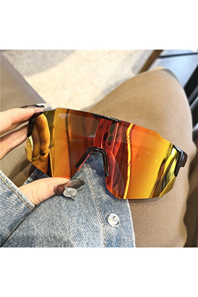 Choice6 Orange Cycling Glasses for Men Uv400 Cycling Shades Bike Sunglass Out...