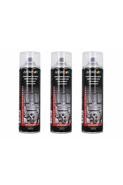 Motip Set 3 Bucăți Spray Zinc 500 ml – Protecție Anticorozivă pentru Suprafeț...