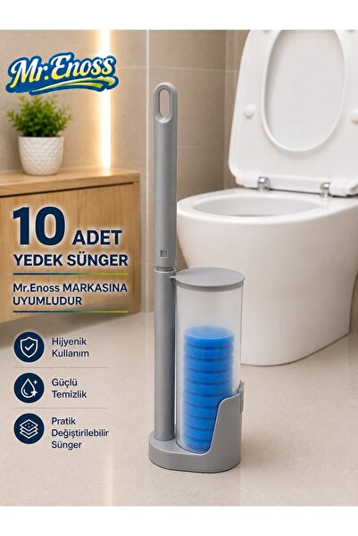 Lumindra Disposable Toilet Bowl Cleaning Set with Head - 10 Blue Freshness Sp...