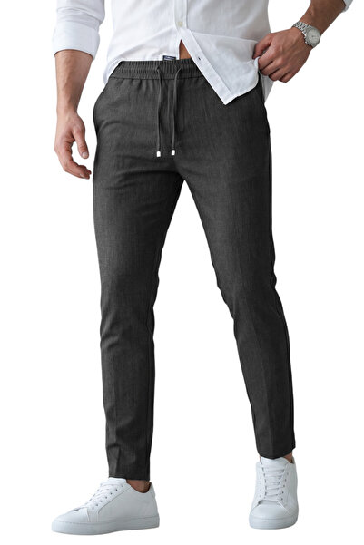 Rizz up Pantaloni sport pentru bărbați, slim fit, cu talie elastică, cu șnur,...