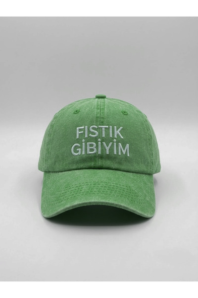Hathub Club “FISTIK GİBİYİM” Nakışlı Yıkamalı Şapka