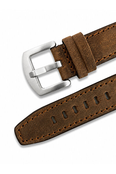Leather Class Özel Üretim Vintage Haki Deri Saat Kayışı | Minimal Tasarım | 1...
