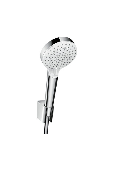 Hansgrohe Set de duș, 2 jeturi, suport și furtun, EcoSmart, alb/crom, Crometta