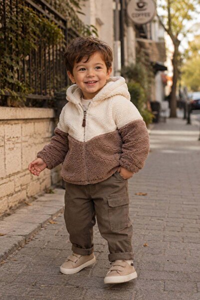Cantoy Double Colored Hooded Wellsoft Children's Cardigan