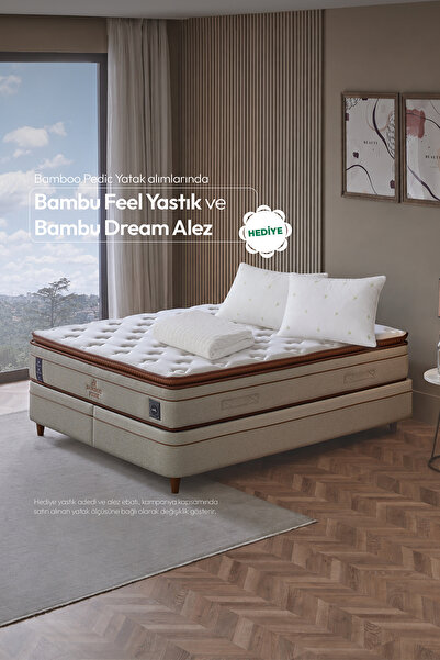 Puffy Bamboo Pedic Yatak - Yastık ve Alez Hediyeli