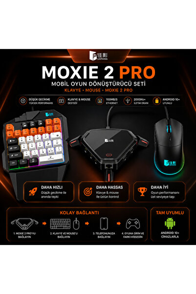 Moxie 2 Pro (Scorpion 2 Pro) + K15 Klavye + G5 Mouse Mobil Oyun Seti