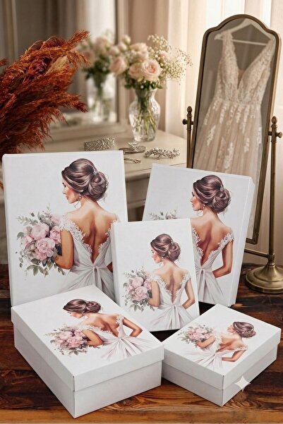 Orbak Kağıt Büyük Boy Xxl-5 - Gelin Bohçası - Gelin Kutusu - Çeyiz Kutusu Set...