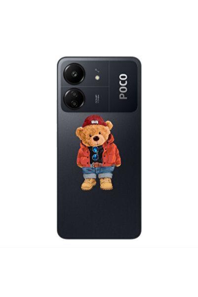 Other Xiaomi Poco C65 Bear in a hat Transparent Silicone TPU Θήκη