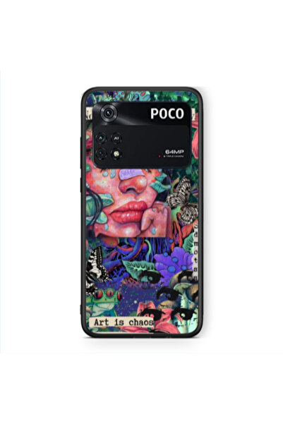 Other Xiaomi Poco M4 Pro 4G Taking shape Black Glossy Θήκη