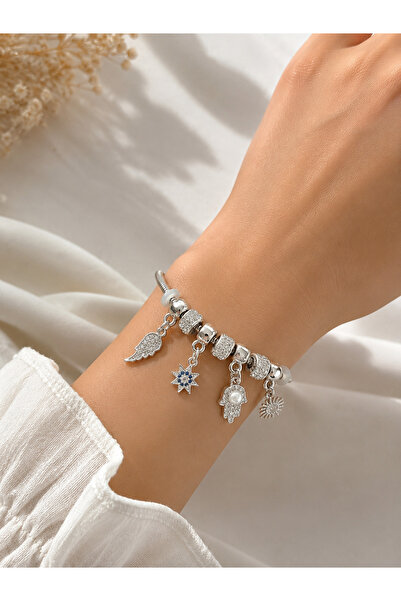 Niloshe&Sinoshe NS Accesories ساندورا ✨   سوار فولاذي أنيق بتفاصيل ساحرة ✨
