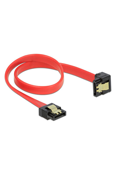 DELOCK καλώδιο SATA 83978, γωνιακό, 6Gb/s, 30cm, κόκκινο