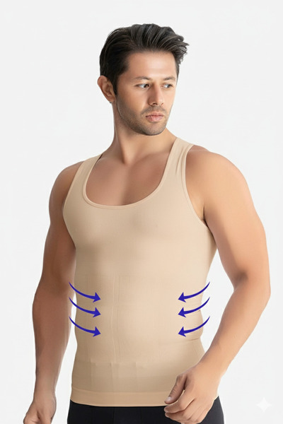 X MODAL Men's Skin Tightening Corset Undershirt Belly Anti-Sagging Body Shapi...