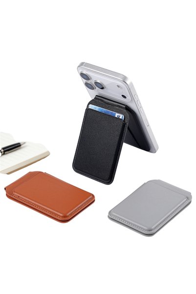 İtarz For iPhone 11 12 13 14 15 16 17 Plus Pro Max Magnetic Stand Holder Leather Magsafe Wallet Card Holder Case