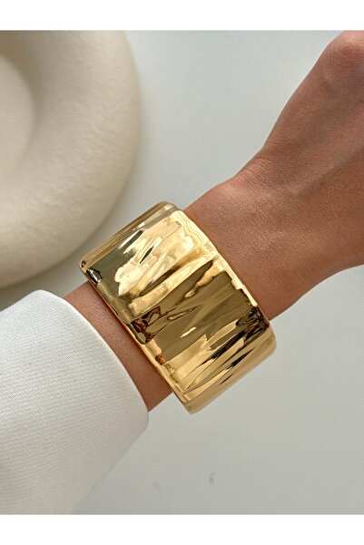 YOUES JEWELRY Steel Thick Handcuff Bracelet Women's Bracelet Unisex Gold Wome...