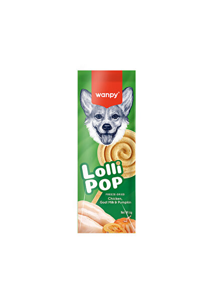 Wanpy Köpekler İçin Dondurularak Kurutulmuş Swirlpop – Balkabaklı - 6 g-3 Adet