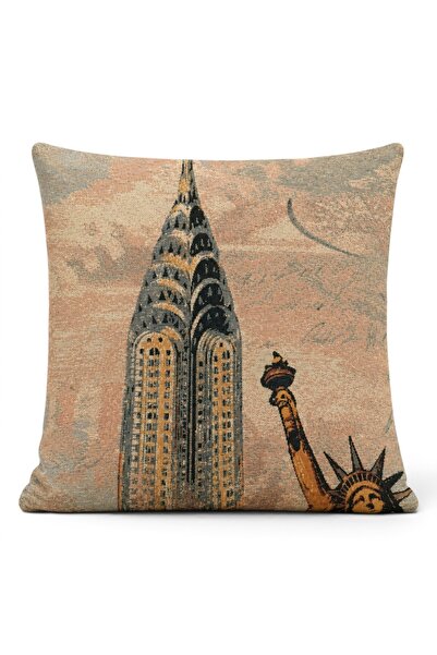 Melih AKSU Goblen Kırlent Pillow Case 43X43 cm Decorative Pillow Case (Withou...