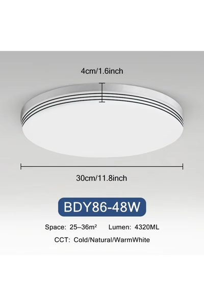 Choice21 White light Rotundity 48W 18W-48W LED Ceiling Light 15-30CM Square C...