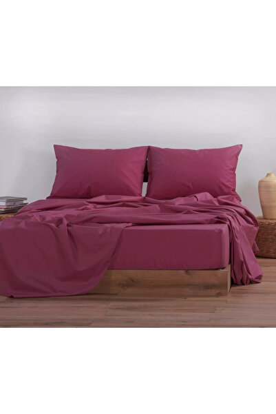 Nef Nef Homeware Ημίδιπλο Κατωσέντονο Βασικό 120Χ200+30 - 1218 - Μπορντό