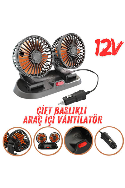 Empressco Araç Içi Vantilatör 360° Dönebilen Torpido Üstü Çift Başlıklı Vanti...