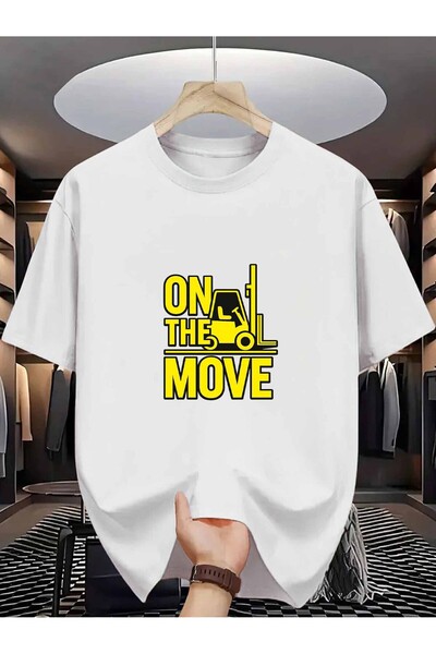 NOURAM Men'S T-Shirt with a Forklift Truck Design Work Motivation, Made from ...