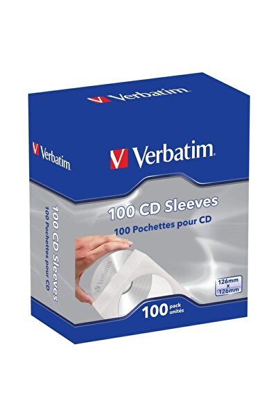 Verbatim 100 λευκές χάρτινες θήκες CD με παράθυρο, 126 x 126 χιλιοστά