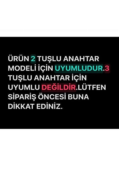 ŞENYILDIZ AKSESUAR Mercedes Uyumlu Silikon Anahtar Kılıfı 2 Tuşlu Model 2.Resime Bakınız Lütfen